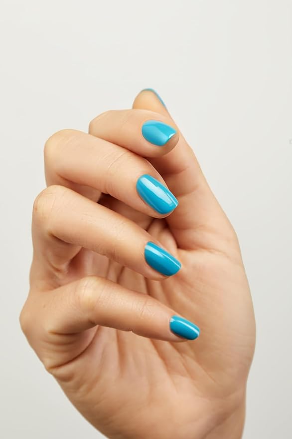 Nailtopia Bio-Sourced, Chip Free Nail Lacquer - All Natural, Strengthening Biotin and Superfood-Infused Polish - Chip Resistant Formula - Quick-Dry, Long Lasting Wear - Hawaiian Blue - 0.41 oz