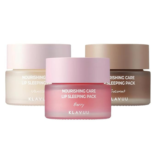 Klavuu Lip Mask Set (3PCS) (Vanilla + Berry + Coconut, 0.7oz)