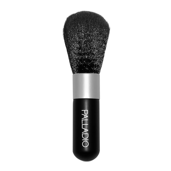 Palladio Bronzer Brush, Extra Large, Natural Looking Effect, Gentle on Skin, Flawless Powder Blending, Smooth Finish, Synthetic Natural Bristles, Soft Feel, Comfortable Grip, Professional Application