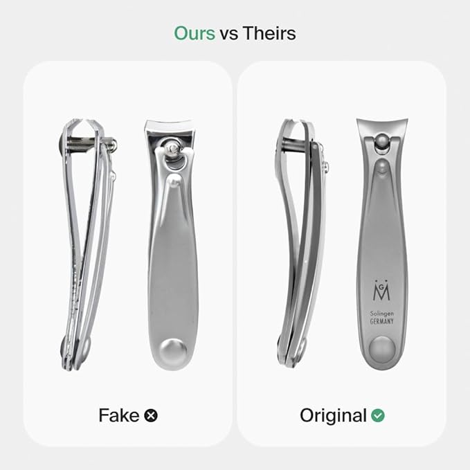 GERMANIKURE Professional Small Nail Clipper (6 cm) - FINOX Surgical Stainless Steel Manicure and Pedicure Tools in Leather Case- Ethically Made in Solingen Germany - 4711 - Travel Size Nail Care