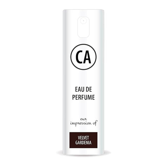 CA Perfume Impression of Velvet Gardenia Unisex Eau De Parfum Amber Floral Scent Long Lasting Unisex Fragrance Travel Size TSA Ready for Day and Night Wear 0.33 Fl Oz 10ml