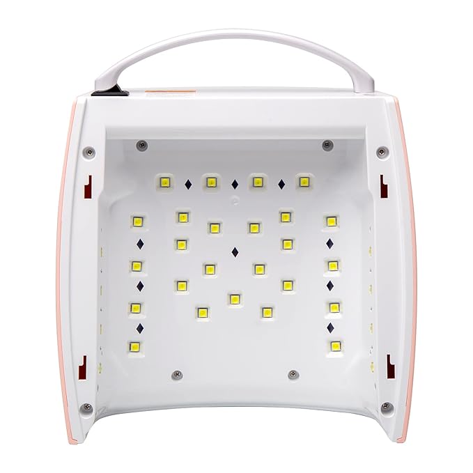 48W Rechargeable UV LED Nail Lamp,Cordless Professional Gel Nail Art Lights Manicure Tools for Home and Salon(Pink)