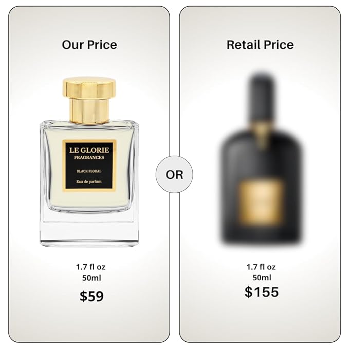 Inspired by T Ford's Black orchid, Black Floral EDP, Long Lasting 12-14 Hours Perfume Spray for Men, Women, Unisex, All Skin Types, Cruelty Free - 0.33 oz 10ml