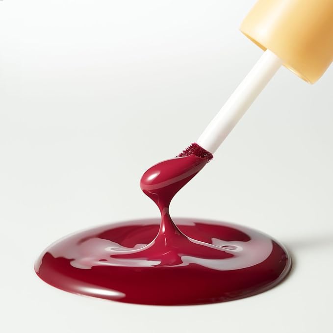 Laka Fruity Glam Lip Tint Mini, 1.9g/0.07oz, Glowing Lip Stain with Wide Color Spectrum, Hydrating & Lightweight Texture, Long-Lasting Bold Stain, Non-Sticky, Vegan, K-Beauty (#112 Ping-pong)