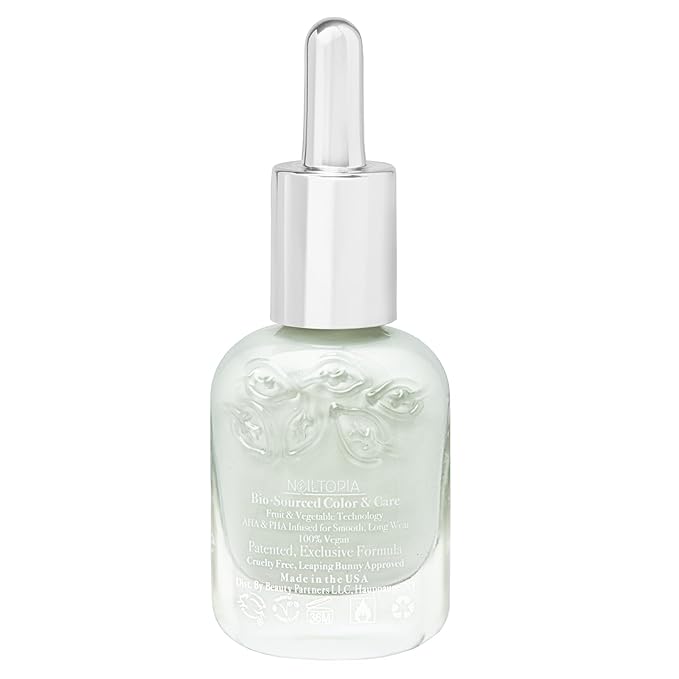 Nailtopia - Plant-Based Chip Free Nail Lacquer - Non Toxic, Bio-Sourced, Long-Lasting, Strengthening Polish - So Fresh, So Clean (White) - 0.41oz