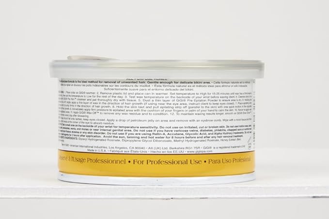 GiGi All Purpose Honee Wax - Hair Removal Wax for Face, Body & Brazilian Waxing with Beeswax Formula, 8 oz