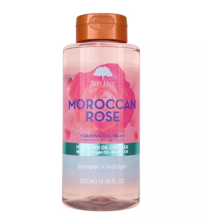 Tree Hut Moroccan Rose Shea Sugar Scrub, Exfoliating & Hydrating Body Scrub with Shea Butter & Essential Oils, Smooth & Soften Skin, Holiday Gift & Stocking Stuffer, 18 oz