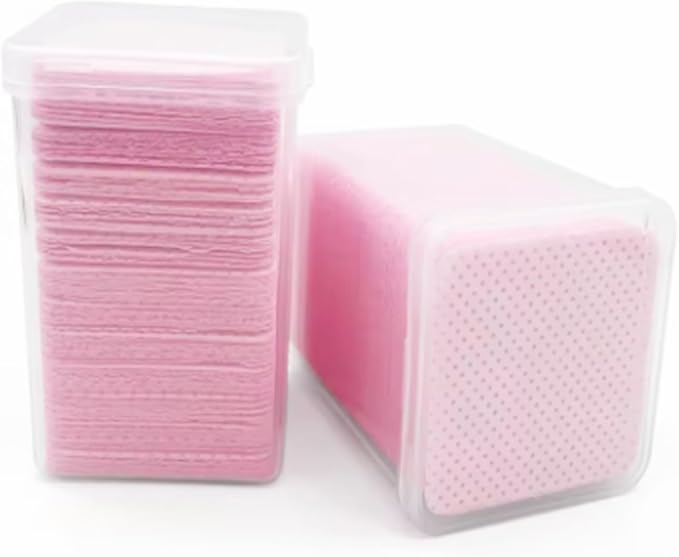 200PCS Disposable Lint-Free Cotton Pads for Nail Polish, Eyelash Glue Remover, Cleaning Manicure Tools, 48x48mm