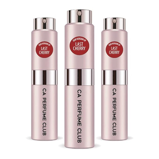 CA Perfume Impression of Last Cherry for Women and Men Amber Floral Scent Long Lasting Unisex Fragrance Eau De Parfum Travel Size Refillable Atomizer Spray 0.27 Fl Oz 8ml (Pack of 3)