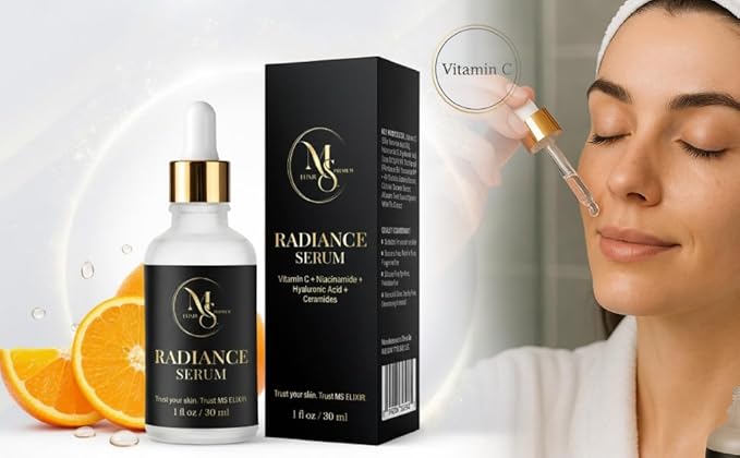 New Facial Serum for Sensitive Skin Vitamin C Hyaluronic Acid & Niacinamide Hydrating Anti-Aging Formula 1 fl oz (30 ml)