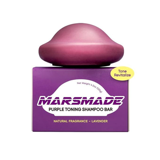 Purple Toning Shampoo Bar 2.0 - Hydrating & Moisturizing Natural Hair Soap for Hair Color & Scalp Nourishment - Solid Shampoo for All Hair Types (120g, 4.23oz)