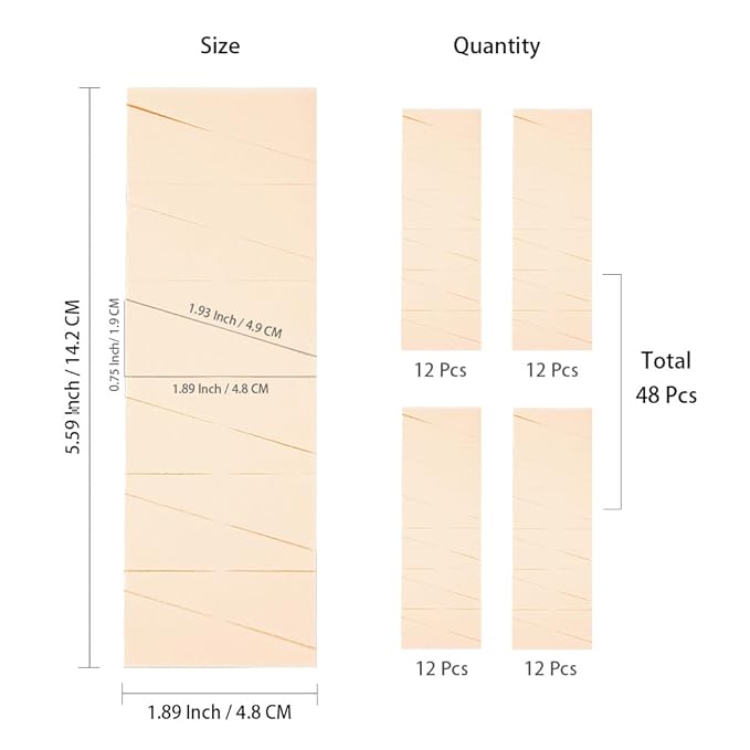 OWLFAVO 48pcs Makeup Cosmetic Wedges Sponges Triangle Latex Free Disposable Beauty Foam Powder Blender Applicator Facial Puffs for Flawless Foundation, Sensitive and All Skin Types