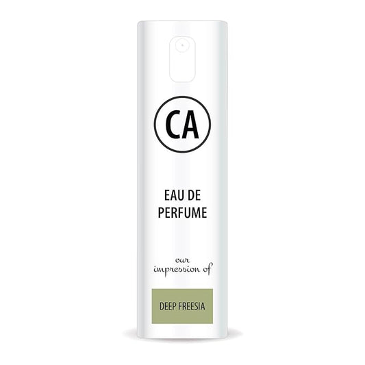 CA Perfume Impression of Deep Freesia for Women Eau De Parfum Floral Scent Long Lasting Perfumes for Women Travel Size TSA Ready for Day and Night Wear 0.33 Fl Oz 10ml