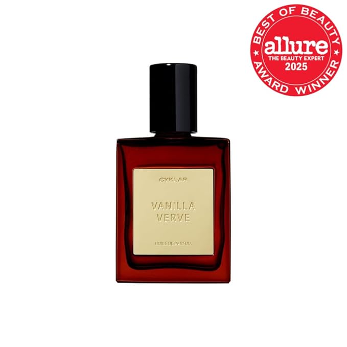 CYKLAR Perfume Oil Roll-On. Travel-Friendly Vanilla Verve Fragrance with Vanilla, Bergamot, and Amber Notes. Long-Lasting Essential Oil Parfum for Women and Men. 0.5 Fl Oz Scented Rollerball Bottle