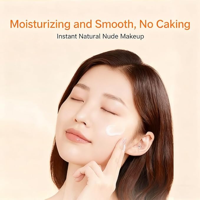 Vitamin C Makeup Tone up Cream, Five Vitamin C Natural Makeup Cream, Moisturizing Brightening Concealer, Deep Hydration, Conceal Pores, Lightweight Long Lasting, For All Skin Type (3PCS)