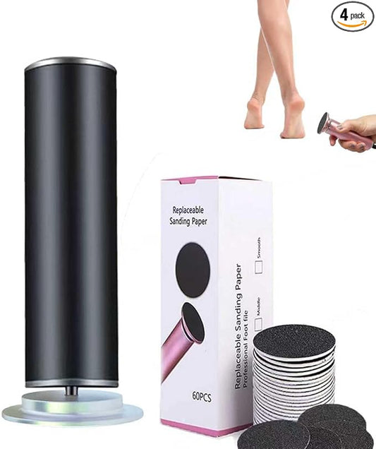 2025 Dermave Electric Foot Callus Remover for feet, ProfessionalPedicure Tool forDead Skin Removat, Best Electrie-Foot File for Women with 60 Sandpaper Discs for Soft Smooth feet