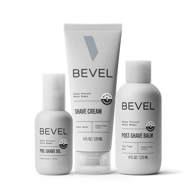 Bevel Shaving Kit for Men - Includes Pre Shave Oil, Shaving Cream, and After Shave Balm, Helps Reduce Skin Irritation and Prevent Razor Bumps