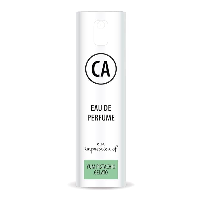 CA Perfume Impression of Yum Pistachio Gelato Unisex Eau De Parfum Gourmand Scent Long Lasting Unisex Fragrance Travel Size TSA Ready for Day and Night Wear 0.33 Fl Oz 10ml