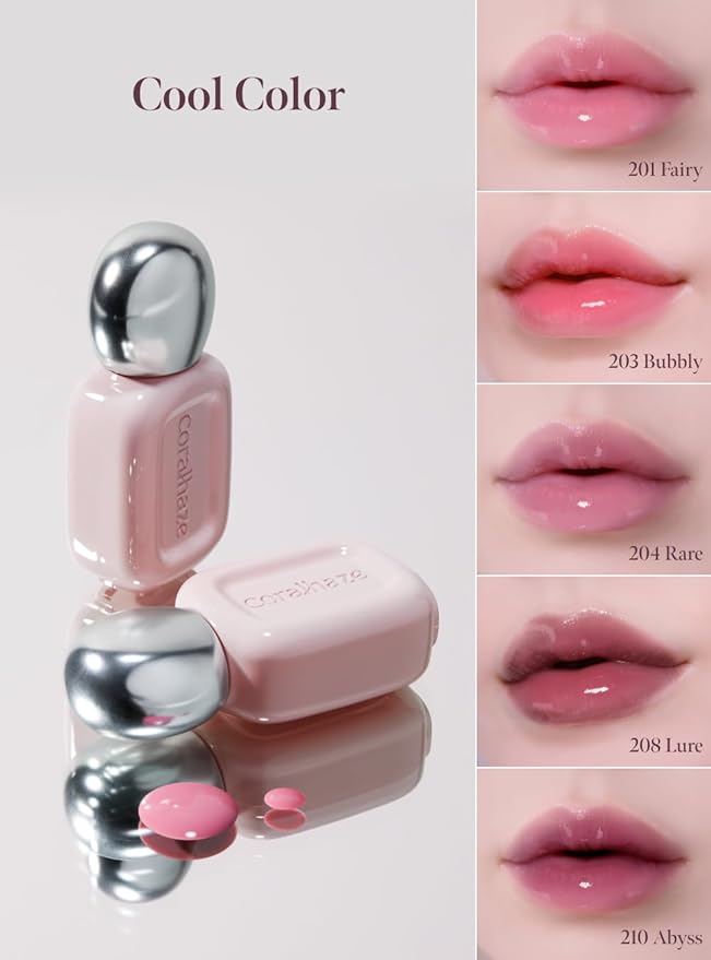 Dew Drop Tint #205 Honeydew 4.5g, Glossy, Lightweight Lip Stain, Glass-Like, High Shine, Moisturizing Lip Oil, Long Lasting Color, Hydrating Gloss, Dewy Finish, Korean Beauty Makeup