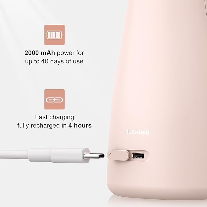 Water Dental Flosser for Teeth, Portable Cordless Water Flosser with 300ML Rechargeable with Type-C, IPX7 Waterproof Water Flossers for Adults with 3 Intensity Modes and 3 Flossing Tips