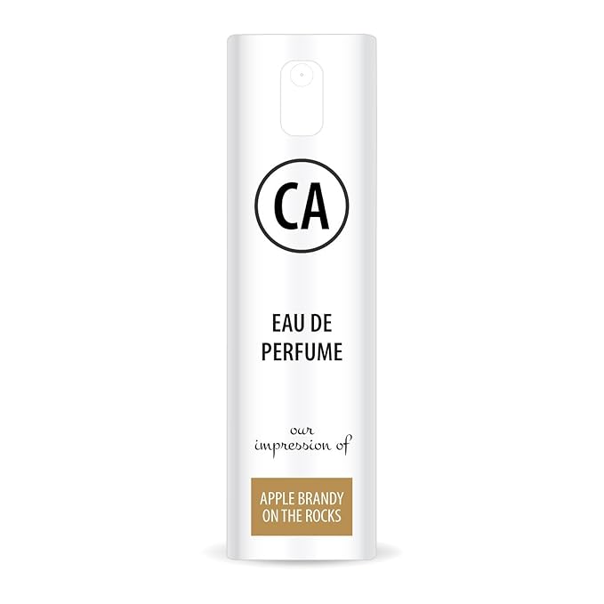 CA Perfume Impression of Apple Brandy On The Rocks Unisex Eau De Parfum Aromatic Fruity Scent Long Lasting Unisex Fragrance Travel Size TSA Ready for Day and Night Wear 0.33 Fl Oz 10ml