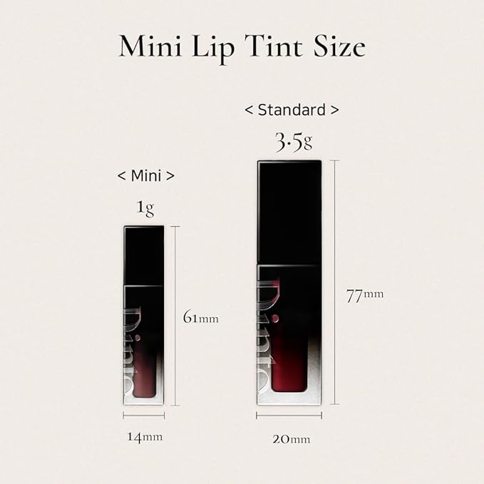 DINTO Blur-Glowy MINI Lip Tint (254 Anima Fortis) - Glossy Finish, Hydrating, Long Lasting, Lightweight Texture, Non-Sticky, Vegan & Cruelty-Free, Korean makeup (11 colors)