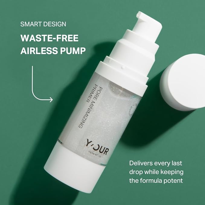 Y’OUR Pore Minimizer Velvet Veil Primer | Long-Lasting Wear & Oil Control | Blurs Pores & Brightens Skin for a Smooth, Flawless Photo Finish | 2-in-1 Protective Multi-Vitamin Moisturizer & Makeup Base