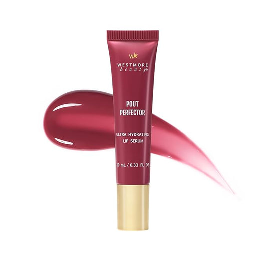 Westmore Beauty Pout Perfector Lip Gloss – Intensely Hydrating Sheer-Tinted Balm with Hyaluronic Acid & Vitamin E – Plumps & Nourishes Dry, Cracked Lips for a High Shine Finish – Rich Raspberry, .33oz