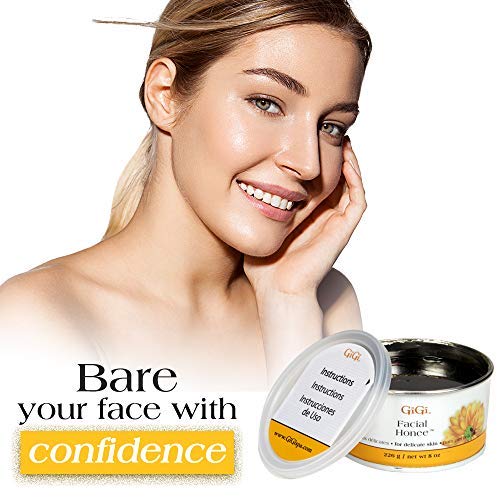 GiGi Facial Honee Wax - Hair Removal Wax for Face and Sensitive Skin, 8 oz