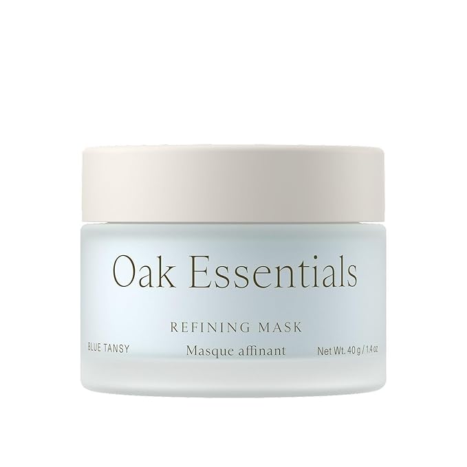 Oak Essentials Refining Mask | Whipped Face Mask with Blue Tansy to Help Visibly Reduce Pores, Balance Oil, and Refine Skin Texture, 1.4 Oz