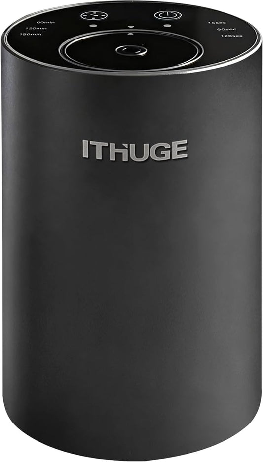 Waterless Essential Oil Diffuser, Portable Aromatherapy Diffuser with 20mL Empty Bottle, Battery Operated Mini Scent Diffuser,3 Mist Levels & Timers, Leak-Free, for Home, Car, Office(E200B)