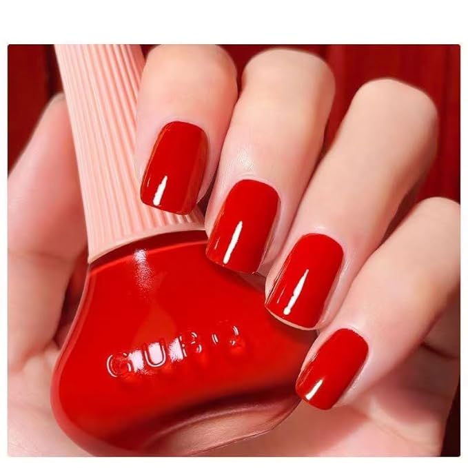 Major Dijit Quick Dry Nail Polish Rose Red Summer Nail Lacquer for Nail Art Regular Nail Polish 0.41 fl oz.