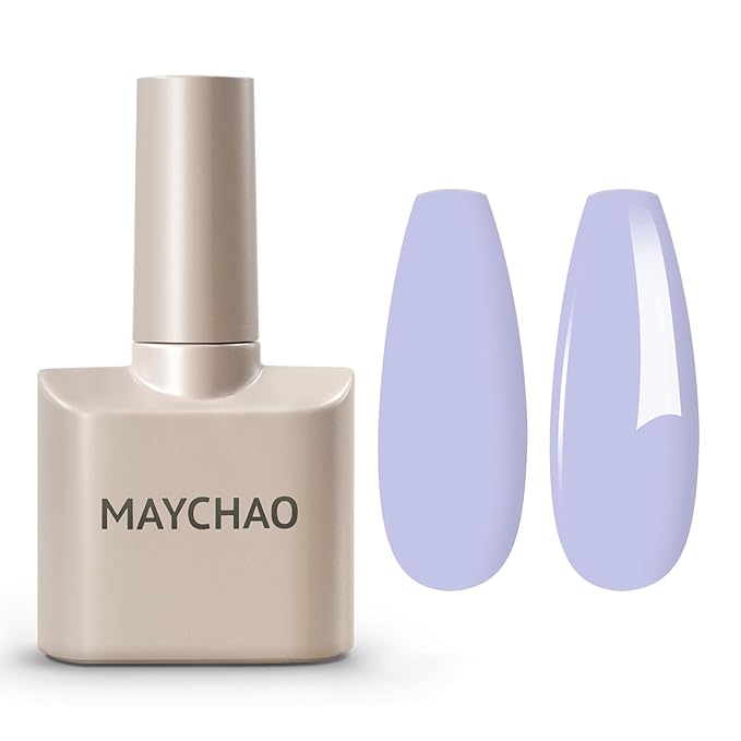 MAYCHAO 15ML Gel Nail Polish 1Pc Lilac Purple Gel Polish Soak Off UV LED Nail Polish Nail Art Starter Manicure Salon DIY at Home, 0.5 OZ