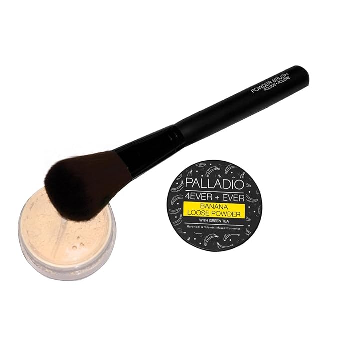 Palladio Blush Brush, Medium Sized Makeup Angled Brush, Soft Natural Bristles, Comfortable Grip, Flawlessly Contours & Defines, For Powder, Blush & Bronzer, Premium Quality & Professional Grade