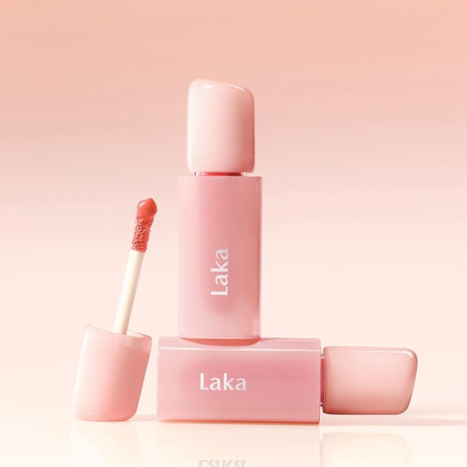 Laka Popping Balloon Lip Stain, 4.5g/0.15oz, Glossy Plumping Lip Tint, Moisturizing, Non-Sticky Texture for All-Day Hydration, Vegan, K-Beauty (#511 Spritzy)