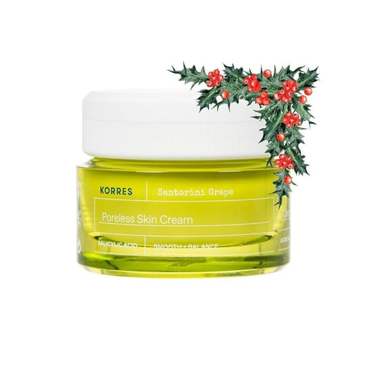 KORRES Santorini Grape Poreless Skin Care Cream, Gel Face Moisturizer with Hyaluronic acid and Salicylic Acid, Pore Minimizer, Hydration for Dry, Oily & Sensitive Skin, 1.35 fl oz Stocking Stuffer