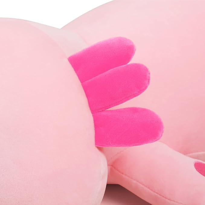 Pink Axolotl Plush Pillow Cute and Soft Axolotl Stuffed Animal Kawaii Plushie Toy Great Gift for Kids and Adult, 19.7"
