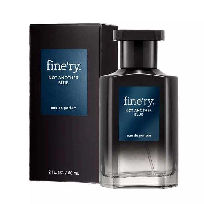 Finery Not Another Blue Men's Eau De Parfum | Men's Eau De Cologne, 2 fl oz | With Makeup Remover Pads Gift