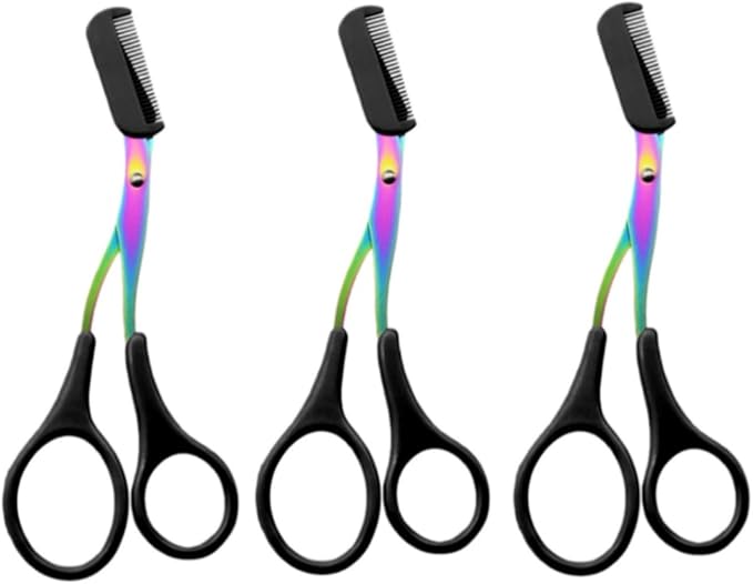 Eyebrow Razor for Women & Men, 2-in-1 Stainless Steel Eyebrow Grooming Tool & Facial Hair Trimmer, Precision Edges & Safe Painless Use, Unisex at-Home Kit, 5.04 X 2.04inch (Black,3)