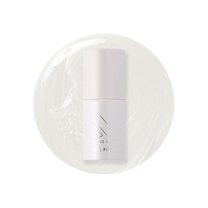 Olive & June Gel Polish | UV LED Nail Lamp Needed | Long Lasting Formula | Up to 21 Days of Wear | Damage-Free Removal | Salon-Quality Manicure, Pedicure at Home | Atlas | Pearly White
