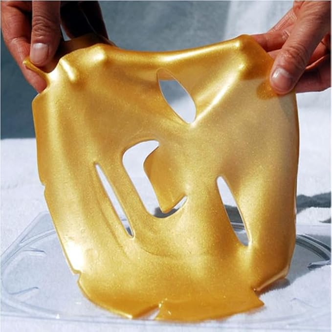 24 K Gold Collagen Face Sheet Mask (15 PCS) - Collagen Anti-Aging Korean Face Sheet Mask for All Skin Types - Facial Sheets of Luxury with Collagen (24K Gold)