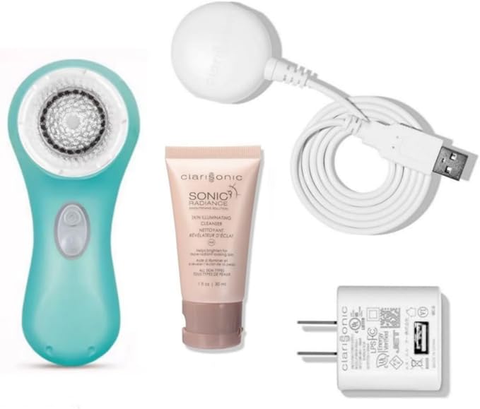 Clarisonic Mia 2 Sonic Facial Cleansing Brush System with Sensitive Brush Head (Sea Breeze)