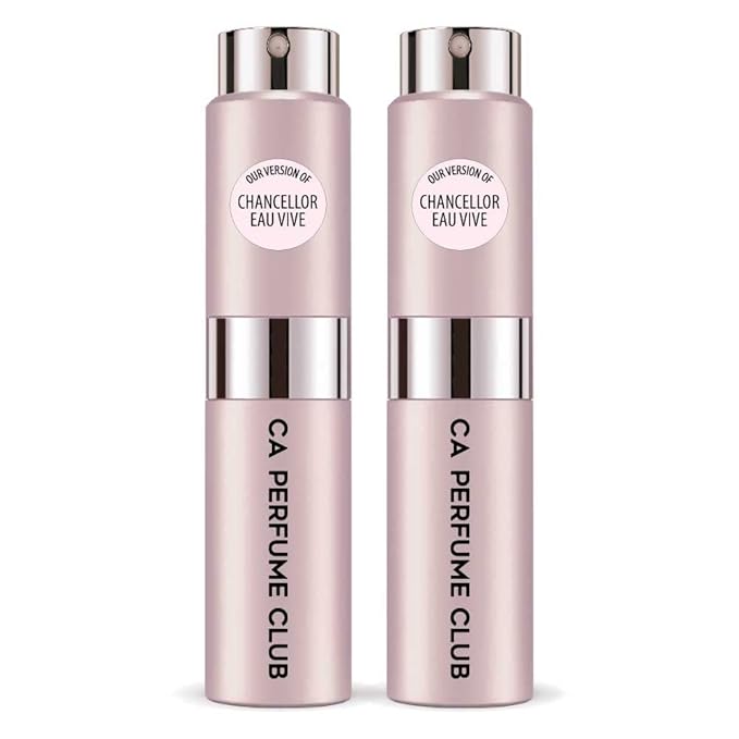 CA Perfume Impression of Chancellor Eau Vive for Women Floral Woody Musk Scent Long Lasting Perfumes for Women Eau De Parfum Travel Size Refillable Atomizer Spray 0.27 Fl Oz 8ml (Pack of 2)