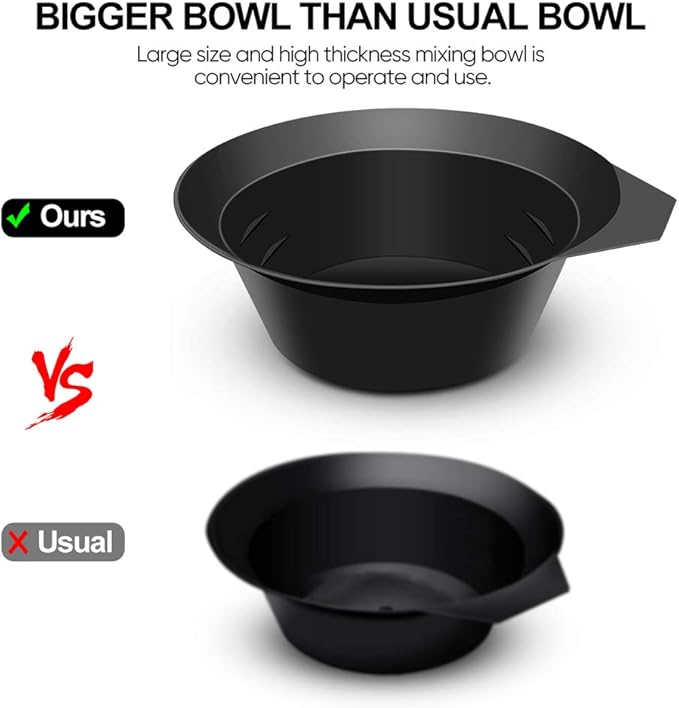 Hair Dye Brush and Bowl Set Hair Dye Kit Hair Tint Dying Coloring Tool Hair Dye Comb with Ears Covers Hairdressing Clips and Hair Dye for Salon and Personal DIY (78 Pieces)