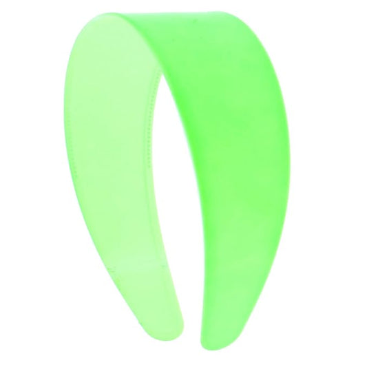 Motique Accessories Neon Green 2 Inch Hard Plastic Headband with Teeth Women and Girls wide Hair band