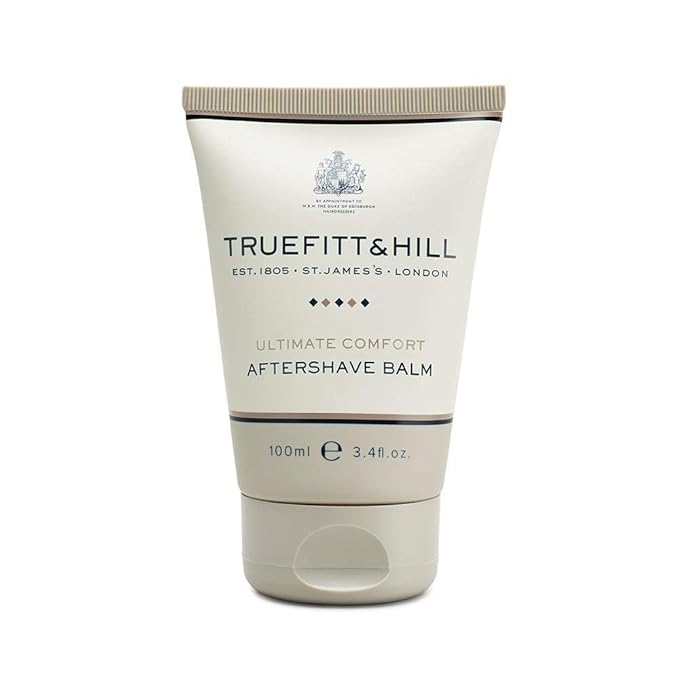 Truefitt & Hill Luxury Aftershave Balm - Ultimate Comfort - Premium Soothing Moisturizer with Aloe Vera Extract - Ideal for Sensitive Skin, Razor Burn Relief, and a Silky Smooth Finish - 3.38 oz.