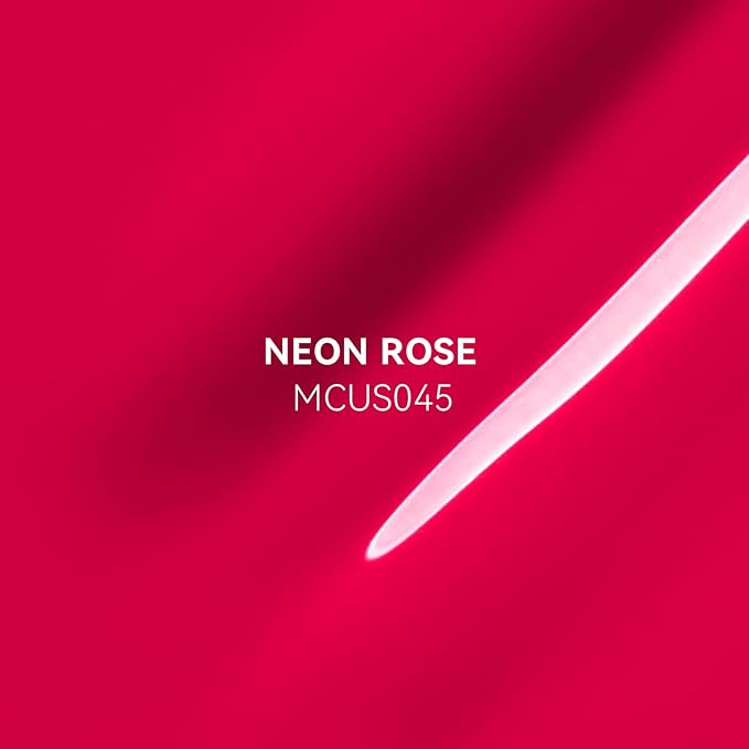 MAYCHAO 15ML Neon Rose Gel Nail Polish 1Pc Bright Rose Pink Gel Polish Soak Off UV LED Nail Polish Nail Art Starter Manicure Salon DIY at Home, 0.5 OZ