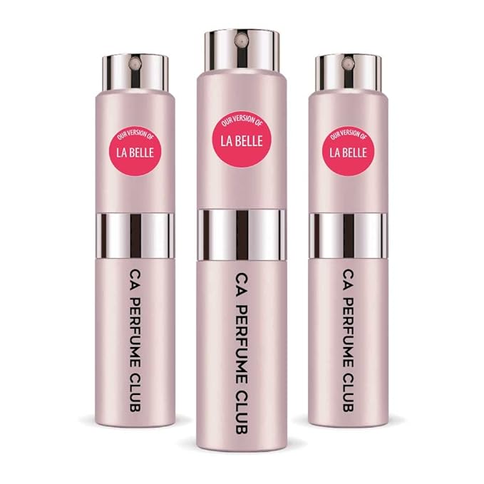 CA Perfume Impression of La Belle for Women Amber Vanilla Scent Long Lasting Perfumes for Women Eau De Parfum Travel Size Refillable Atomizer Spray 0.27 Fl Oz 8ml