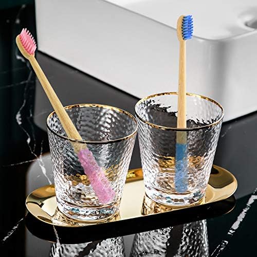 Virgin Forest Bamboo Toothbrush, Natural Eco Friendly Biodegradable Wood Toothbrushes, Vegan Organic Charcoal Tooth Brush, Pack of 6