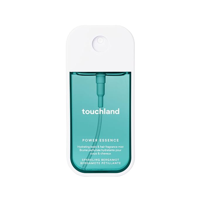 Touchland Hydrating Body & Hair Fragrance Mist, Sparkling Bergamot, 2 FL. OZ. Travel Size Body Spray